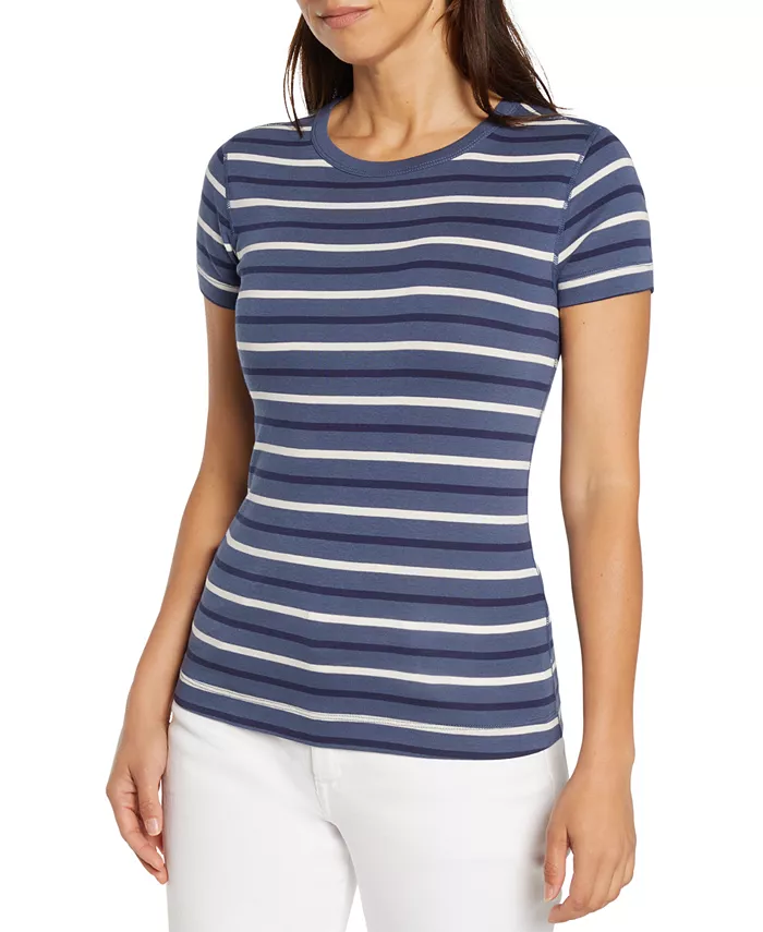 

Женская футболка с коротким рукавом и круглым вырезом Three Dots, синий