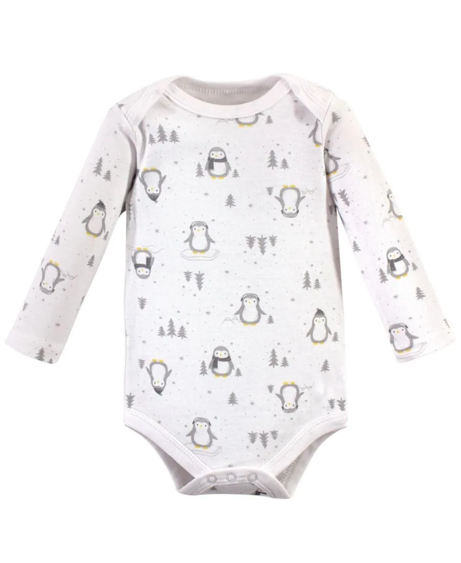 Мягкие хлопковые боди с длинными рукавами, комплект из 5 штук Hudson Baby, 1 белый — фото 3