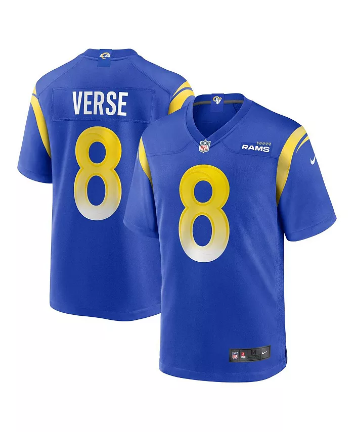 

Мужская игровая футболка Jared Verse Royal Los Angeles Rams Player Game Jersey Nike