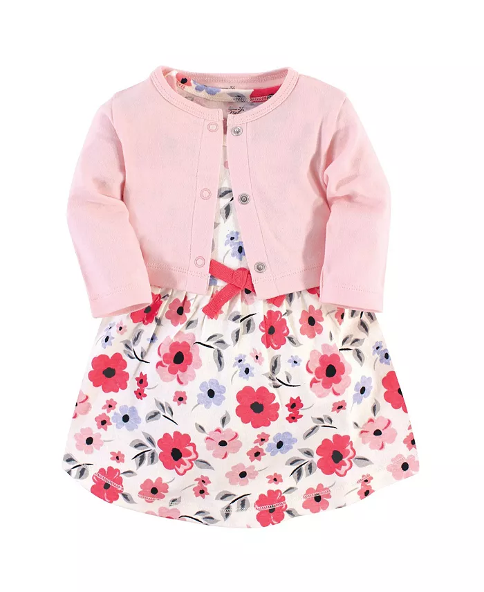 

Платье и кардиган для девочек из натурального хлопка Touched By Nature, синий