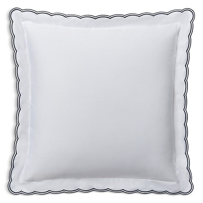 

Подушка Malin Scallop Organic Cotton Euro Sham Ralph Lauren, синий