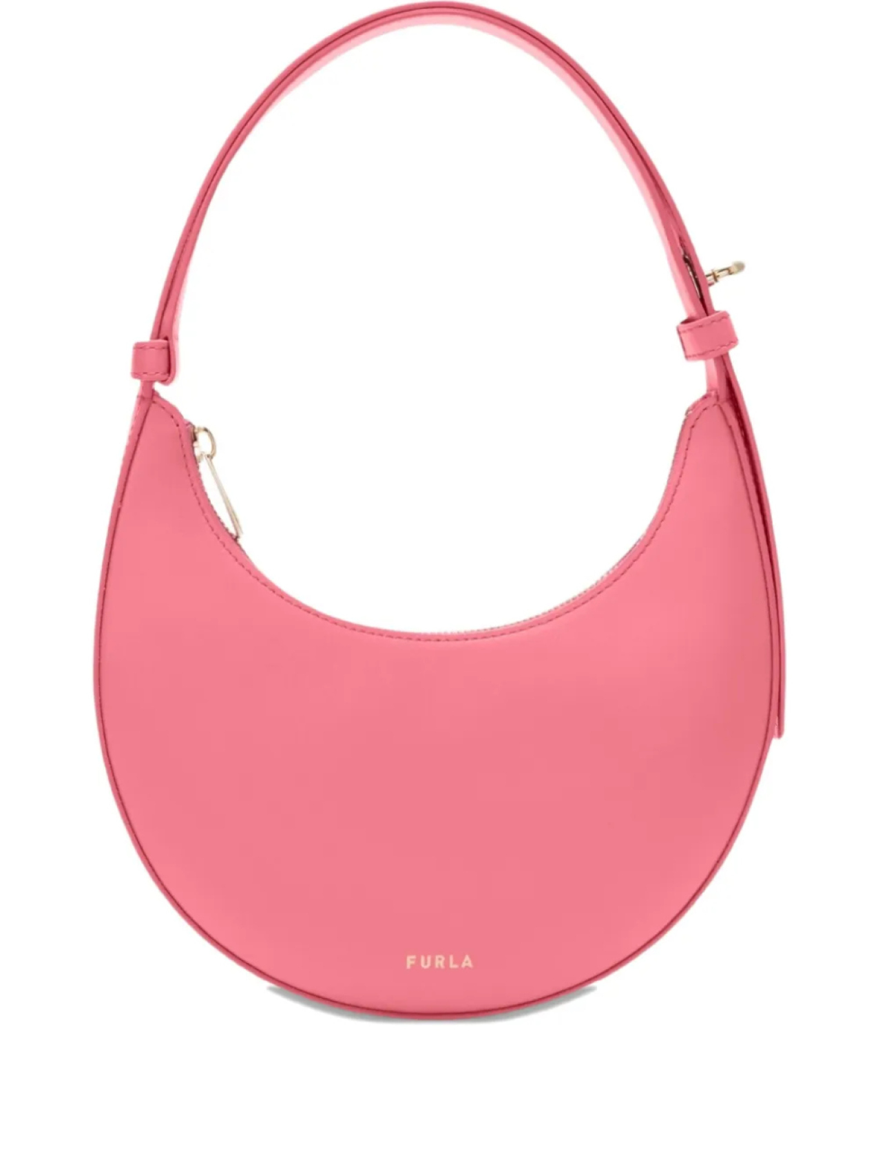 

Сумка через плечо Furla Delizia в форме полумесяца с застежкой-молнией, розовый