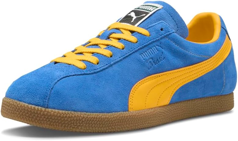 Мужские кроссовки PUMA Brasil на шнуровке для повседневной носки - оранжевые — фото 2
