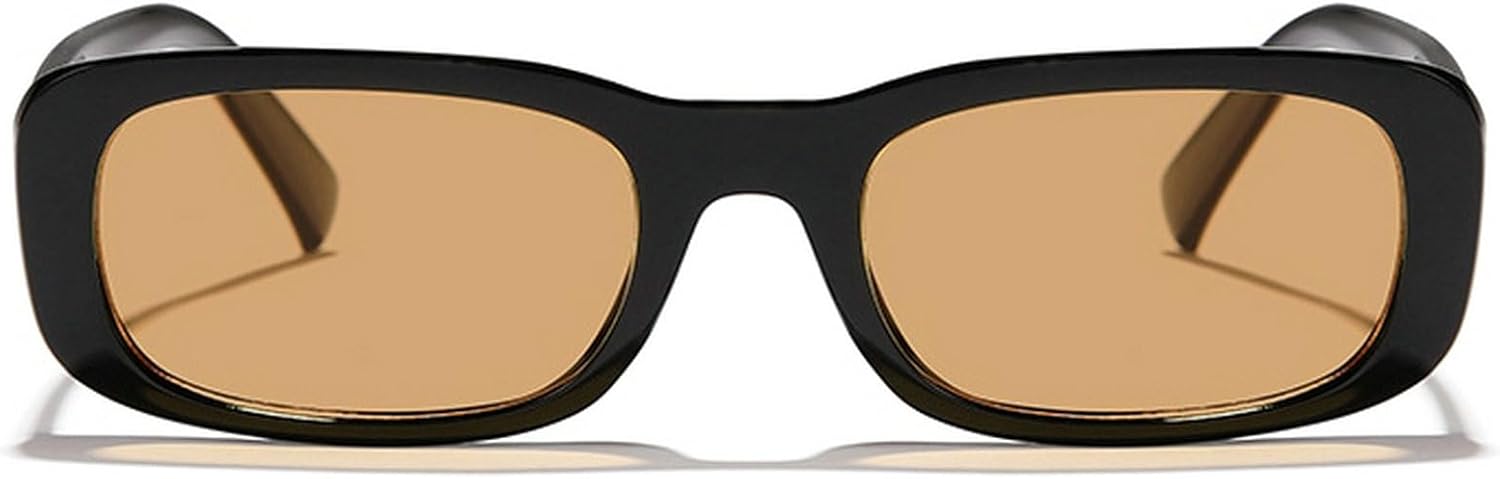 

Ретро прямоугольные солнцезащитные очки для женщин, винтажные коричневые квадратные солнцезащитные очки, модные очки с защитой от УФ-излучения UV400 для мужчин, модные панк-солнцезащитные очки mincl, Black Brown