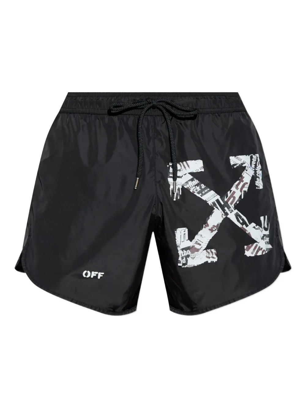 

Плавки-шорты с принтом Vive-Arrow Off-White, черный