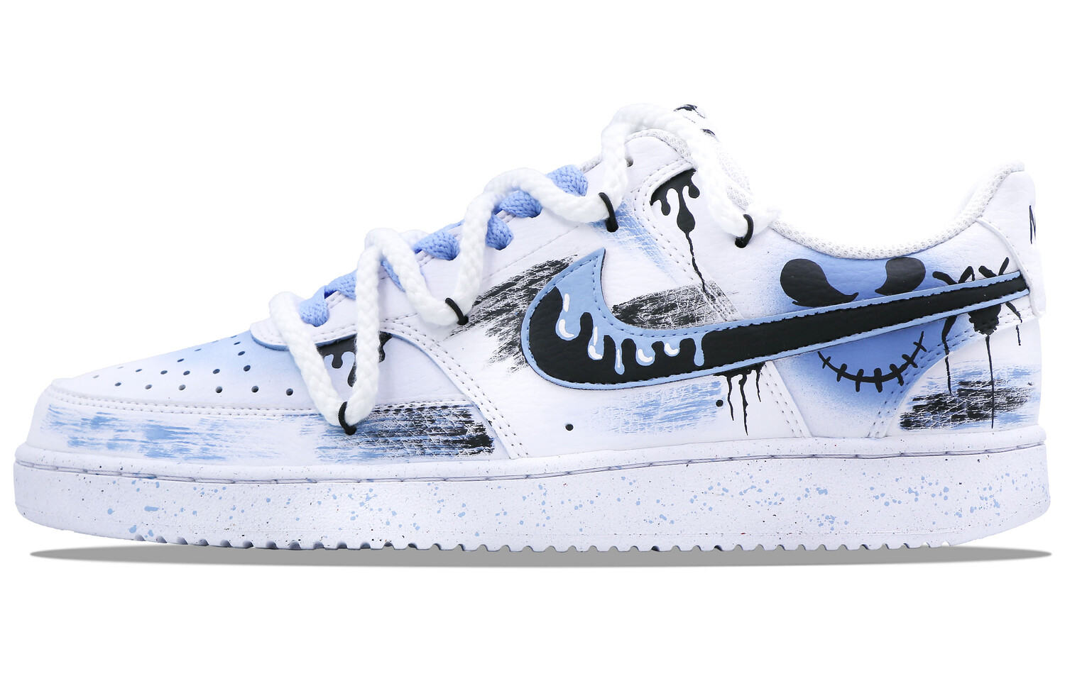 

Кроссовки Nike Court Vision 1 Skateboarding Shoes Men Low-top White/blue/black, белый