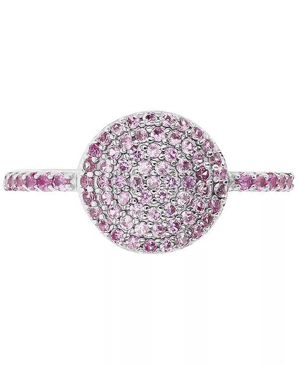 

Кольцо с кластером из выращенных в лаборатории рубинов (7/8 карата) из стерлингового серебра Macy'S, ruby