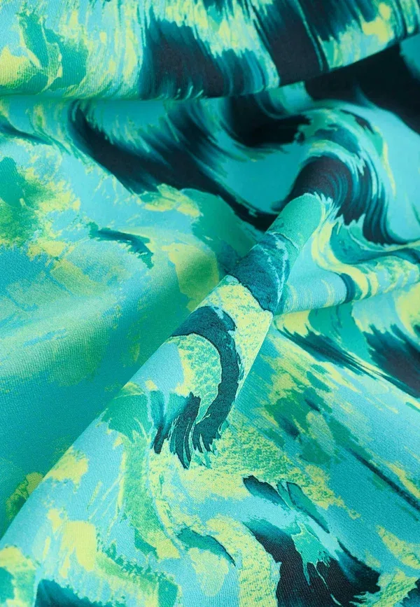 Купальник слитный Next, lime aqua blue animal, цвет лаймово-бирюзовый с животным принтом — фото 4