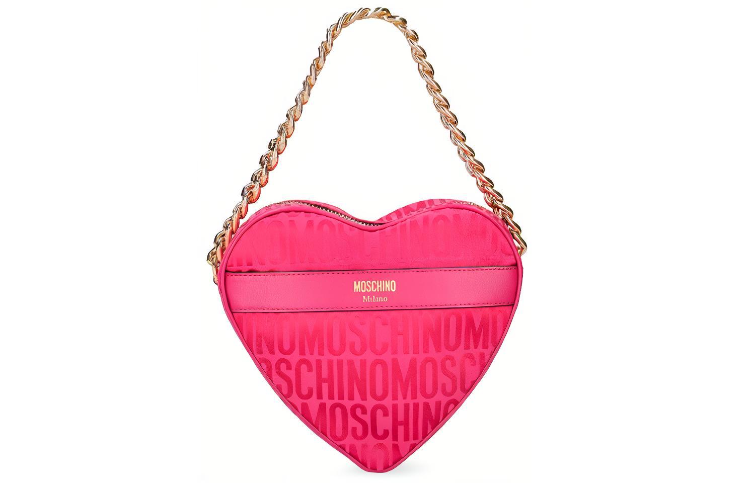 

Сумка женская из полиэстера персиково-розовая MOSCHINO