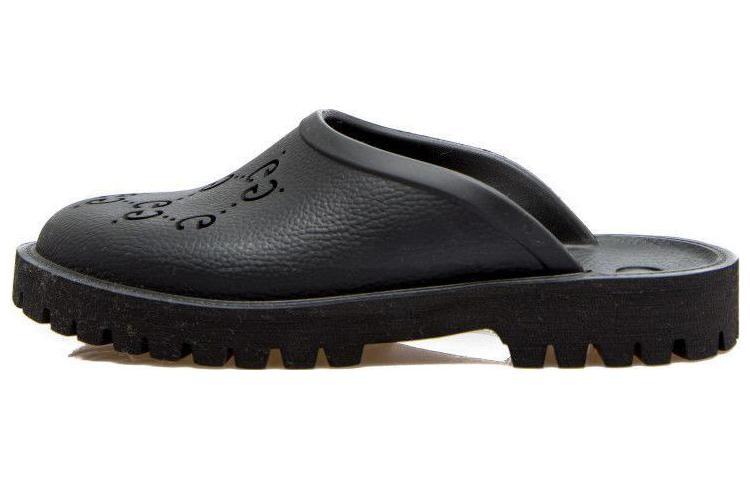 Сандалии Slip On 'Cut Out Monogram - Black' Gucci
