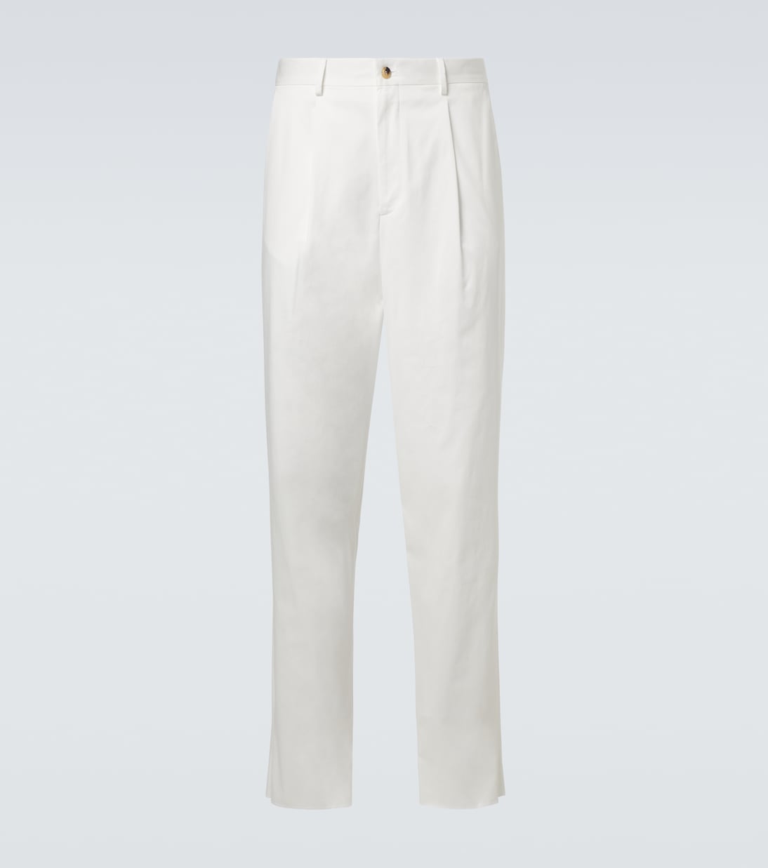 

Прямые брюки из смесовой хлопковой ткани Giorgio Armani, Brilliant White