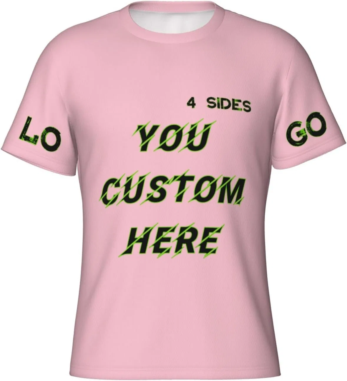 Футболка с принтом, дышащая, Light Pink