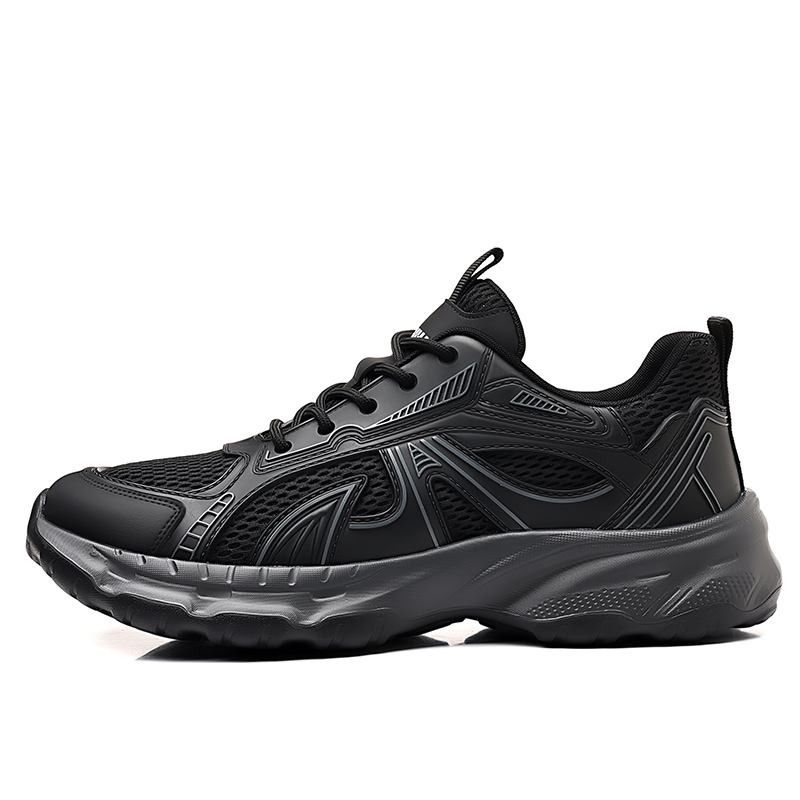 

Кроссовки для бега для детей и подростков с низким верхом, амортизирующие, устойчивые к истиранию, быстросохнущие, нескользящие Cotton Gene, черный