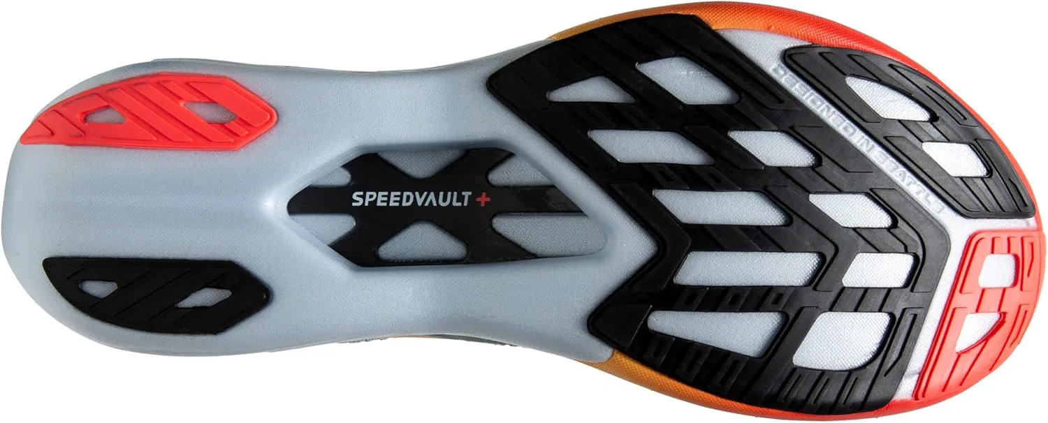 Кроссовки Brooks Unisex Hyperion Elite 4 для бега нейтральной посадки для мужчин и женщин, синий/коралловый/оранжевый — фото 2