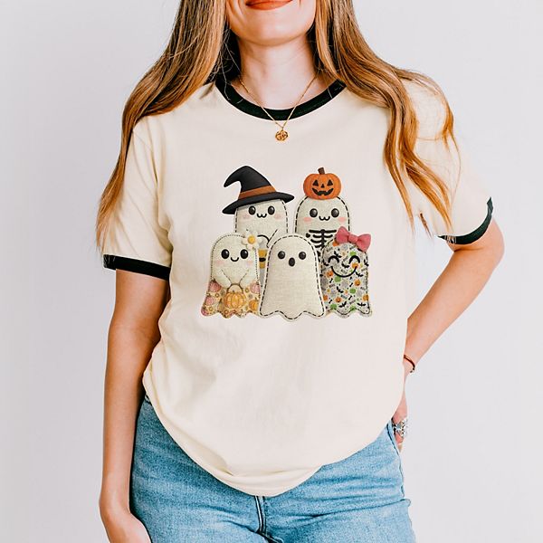 

Футболка с принтом Ghost family patchwork Simply Sage Market, Vintage Black, Черный, Футболка с принтом Ghost family patchwork Simply Sage Market, Vintage Black