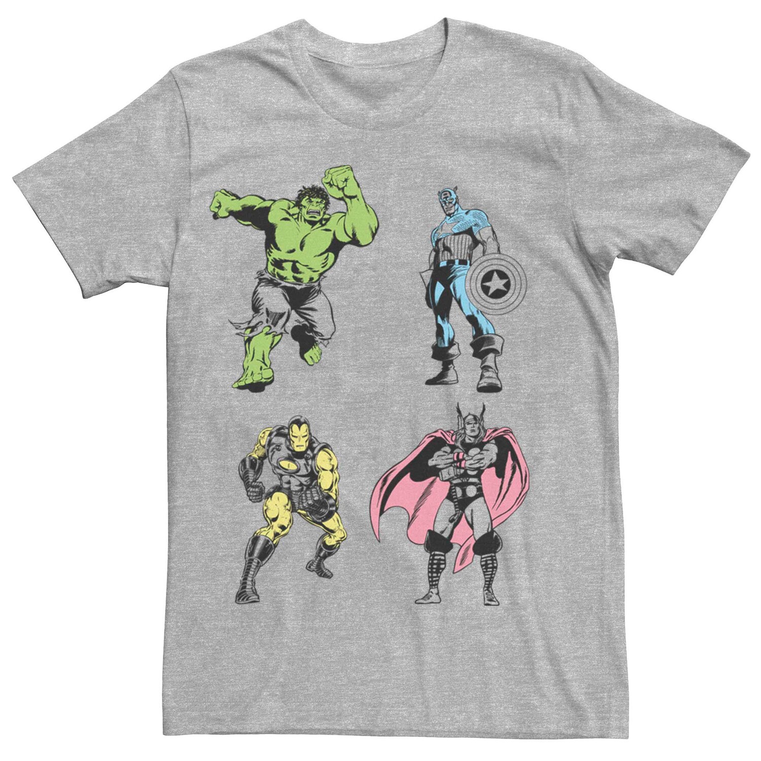 

Мужская цветная футболка Marvel Avengers Group Shot в стиле поп-музыки Licensed Character