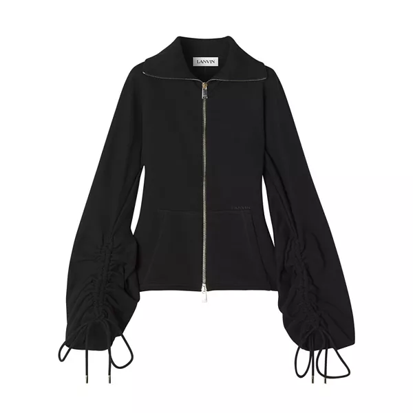 

Куртка из хлопкового флиса и кашемира Lanvin, черный