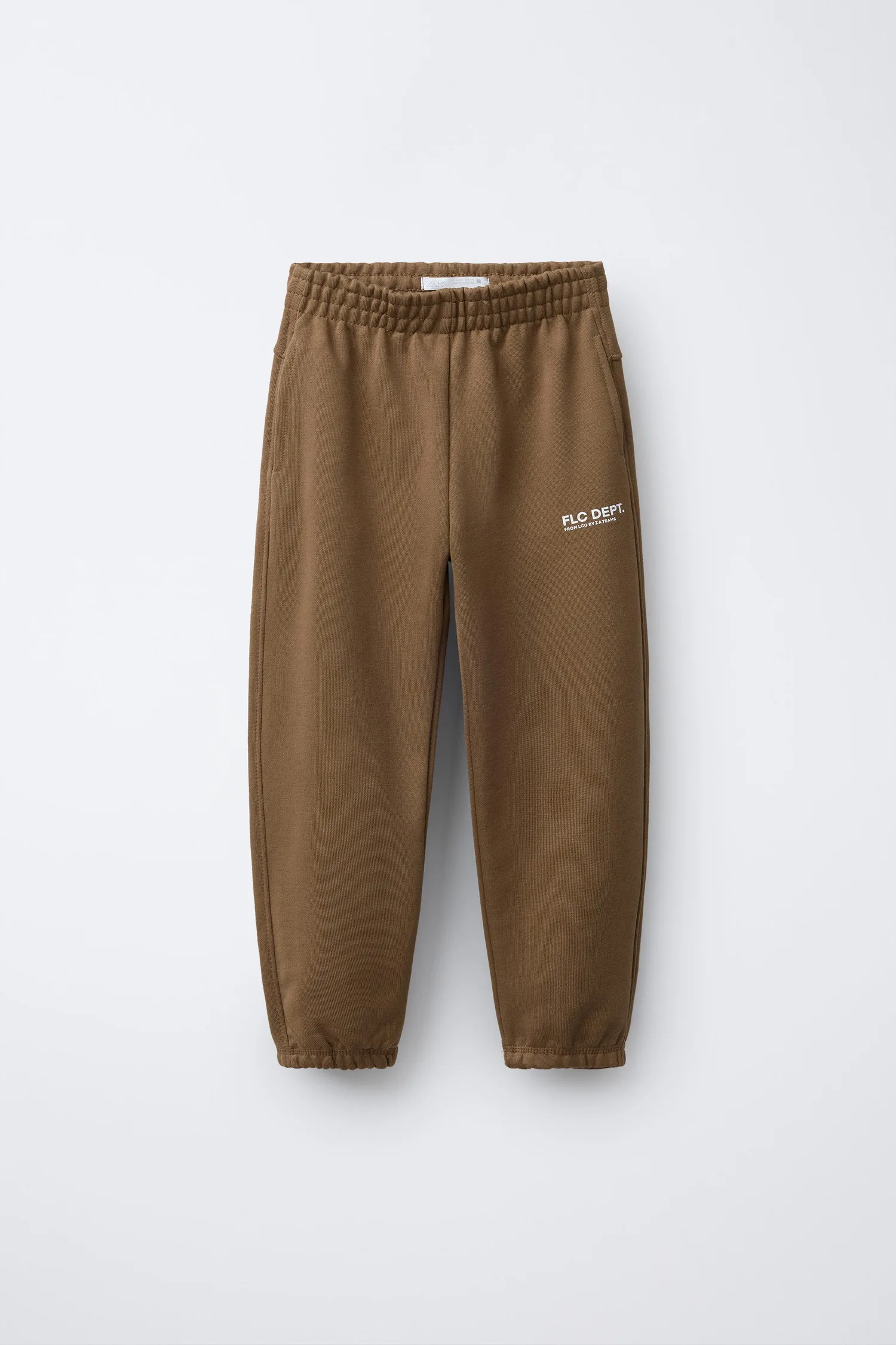 Спортивные штаны с текстовым принтом Zara, охра