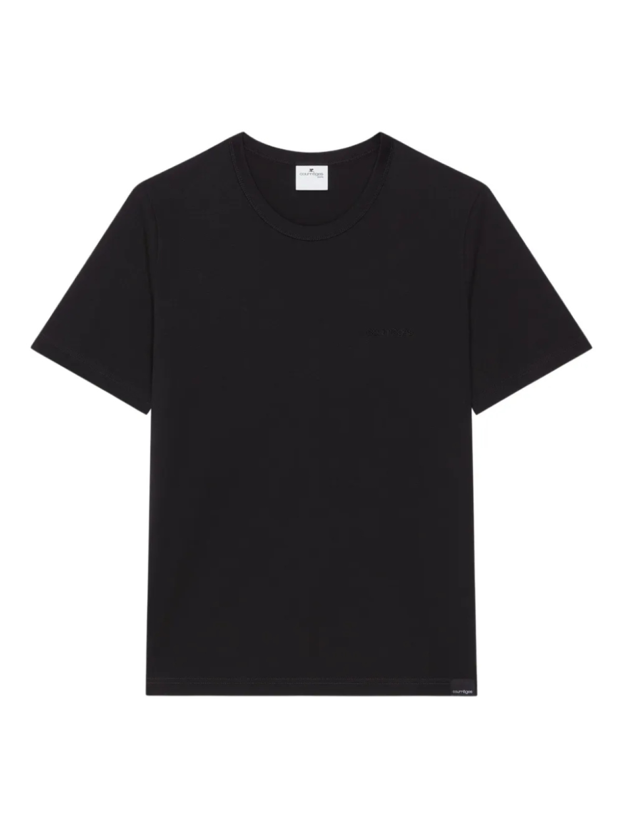 

Футболка с круглым вырезом Courrèges, черный