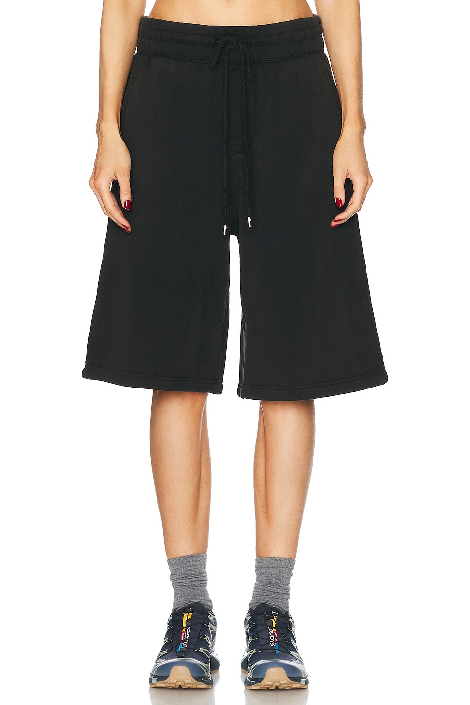 

Широкие флисовые шорты WAO, цвет Washed Black