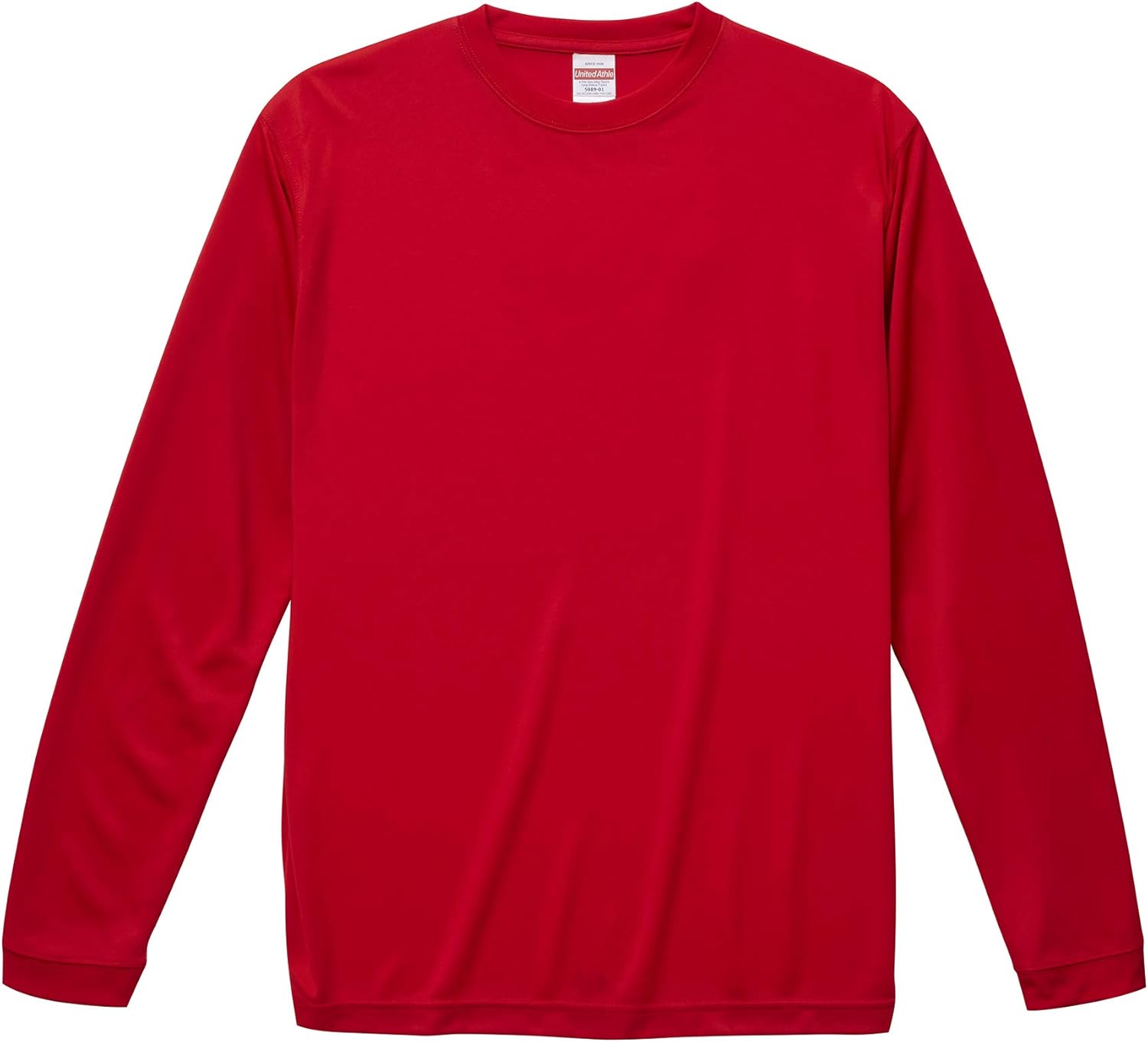 

Футболка с длинным рукавом, с шелковистой текстурой мужская United Athle, красный
