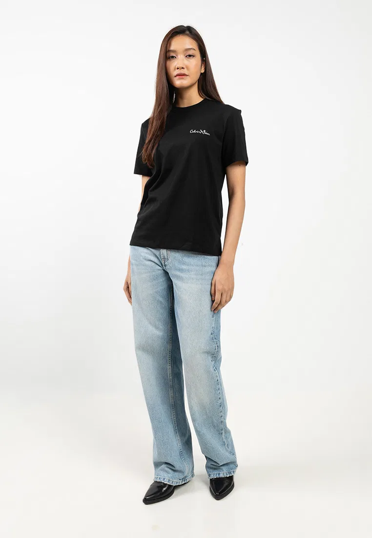 Футболка, классическая с графическим принтом, Calvin Klein Jeans, черный — фото 4