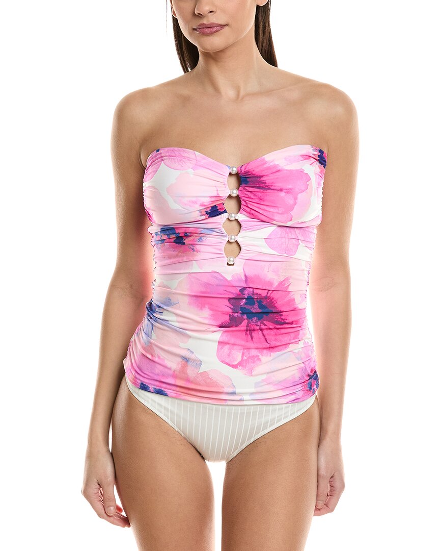 

Танкини с присборенной юбкой от Carmen Marc Valvo, белый