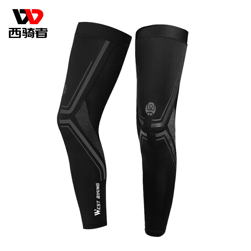 

WestBiking летние велосипедные наколенники солнцезащитный крем ледяные шелковые накладки на ноги защитные наколенники и наколенники пара XL