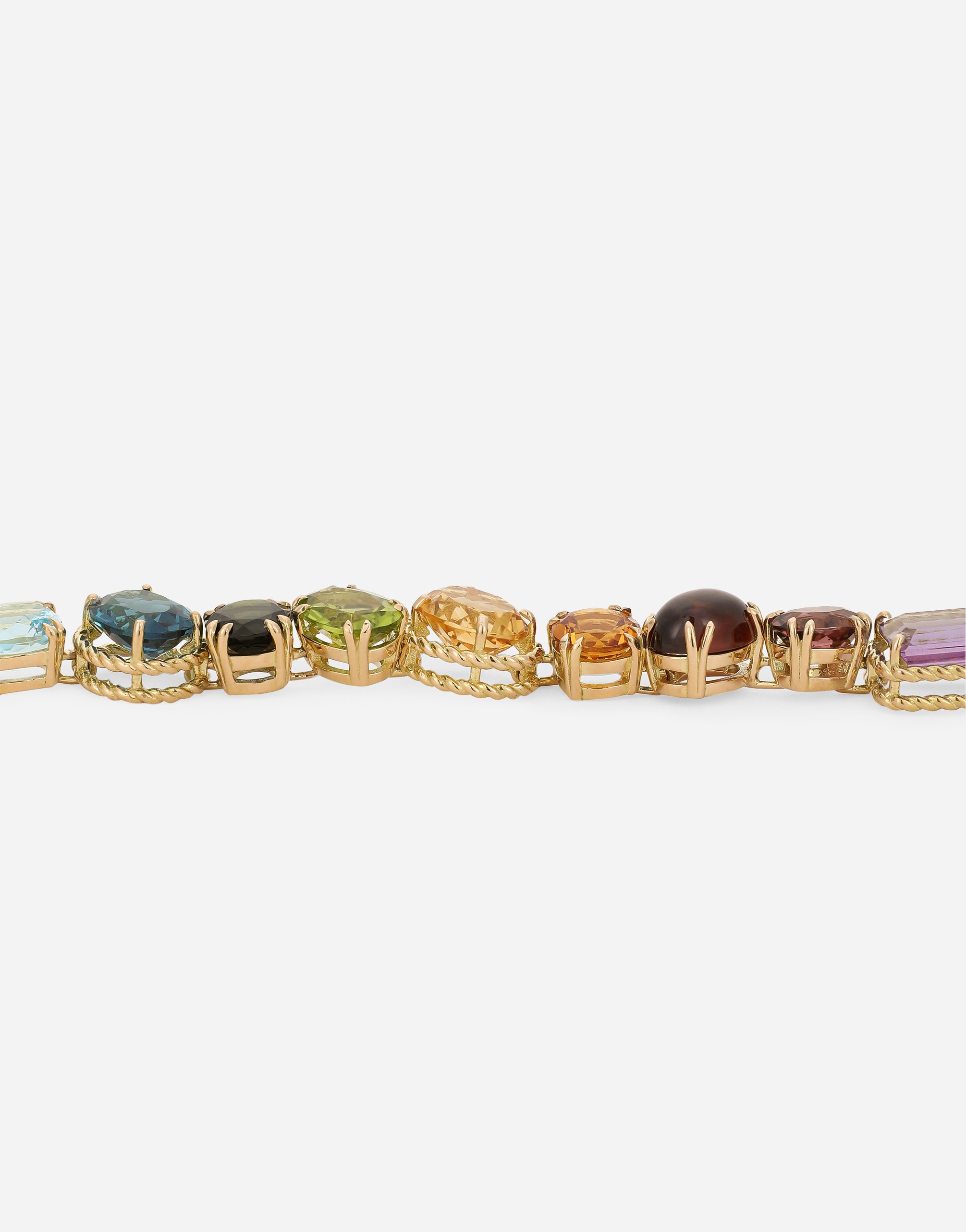 Браслет rainbow  желтое золото 18 карат, разноцветные драгоценные камни Dolce & Gabbana, золото — фото 4