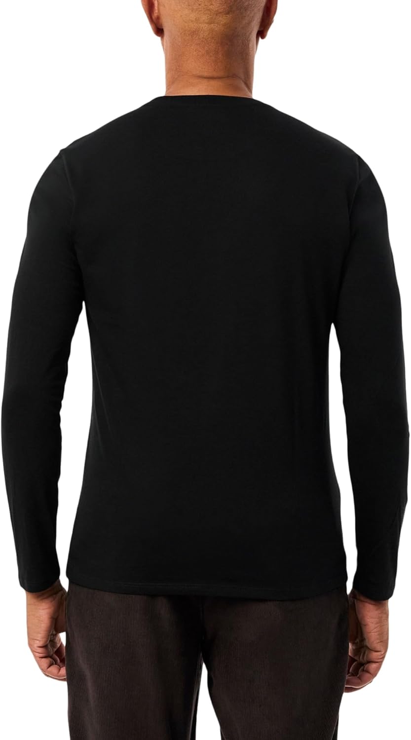 Футболка Lacoste с длинным рукавом и круглым вырезом из джерси Pima, Black — фото 3