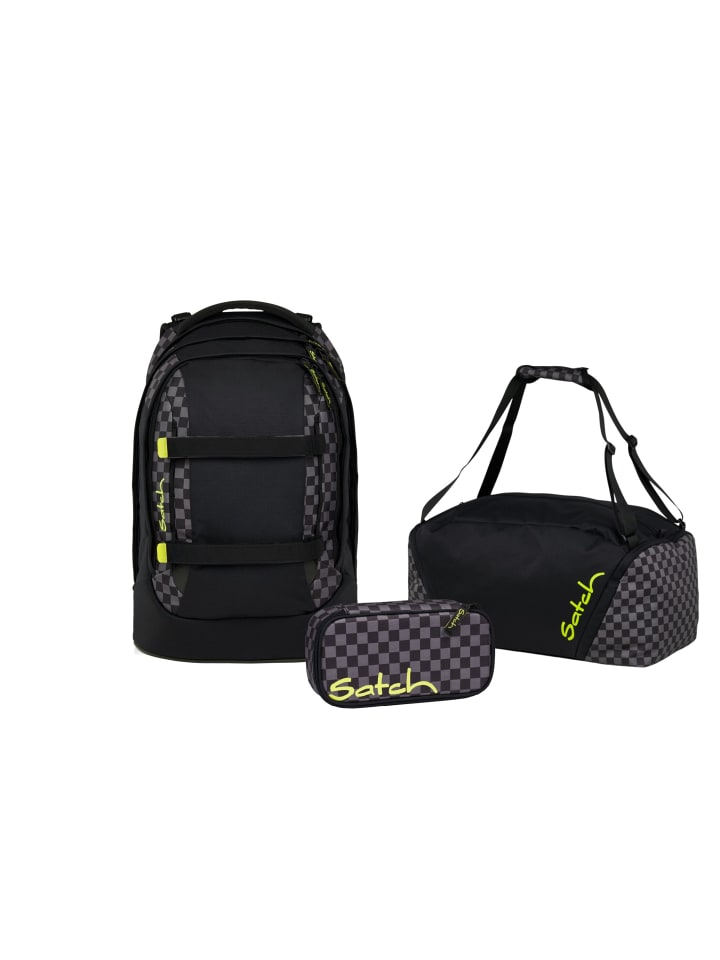 

Satch Набор школьных рюкзаков PACK Dark Skate, 3 предмета, черный