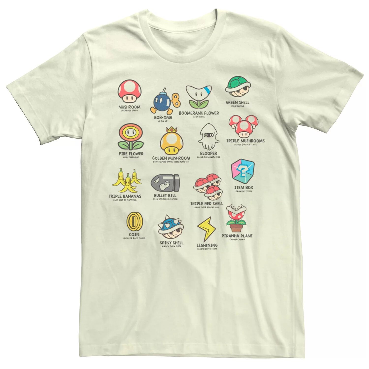 

Мужская футболка Mario Kart Items Licensed Character