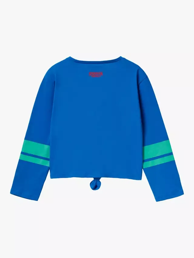 Футболка с длинными рукавами X Stranger Things Welcome To Hawkins, кобальтово-разноцветная Benetton — фото 2
