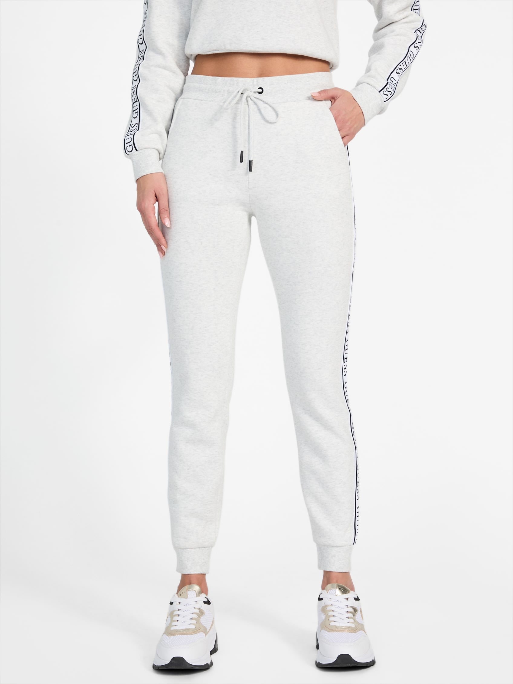 

Джоггеры с логотипом Annalise Guess Factory, цвет winter dawn heather