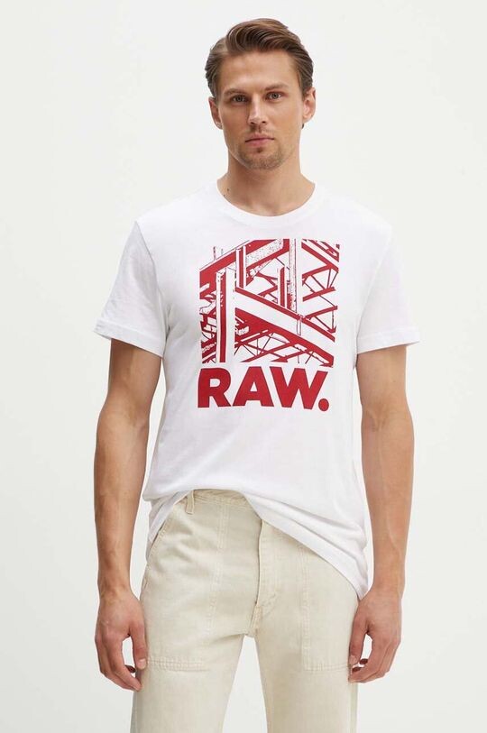 

Хлопковая футболка G-Star Raw, белый