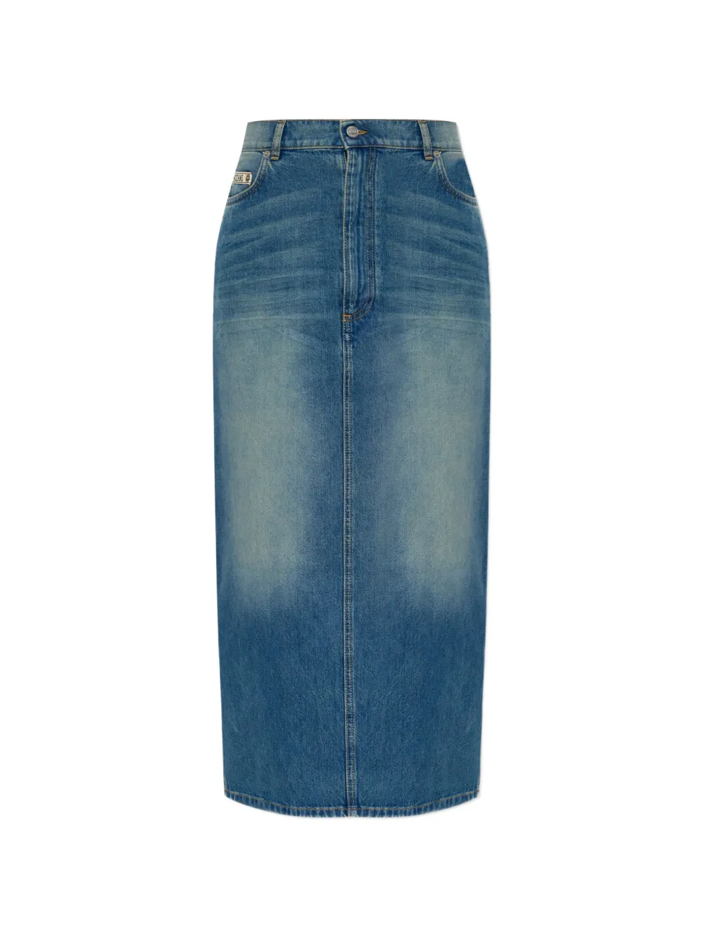 

Миди-юбка с логотипом Moschino, синий