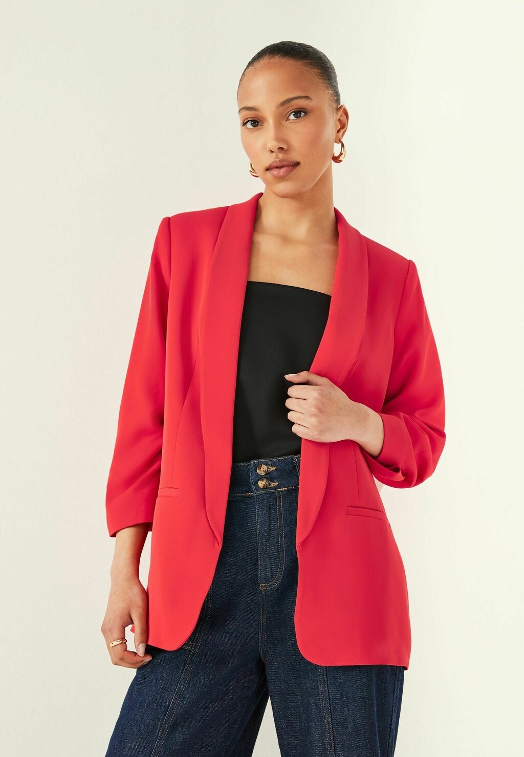 

Короткое пальто RUCHED SLEEVE TALL REGULAR FIT Next, красный