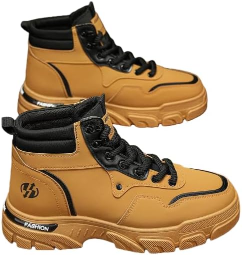 

Мужские высокие кеды для скейтбординга- модная и удобная обувь для скейтбординга, бега по дороге и ежедневных прогулок, стильная обувь для мужчин Hhhchpm, желтый