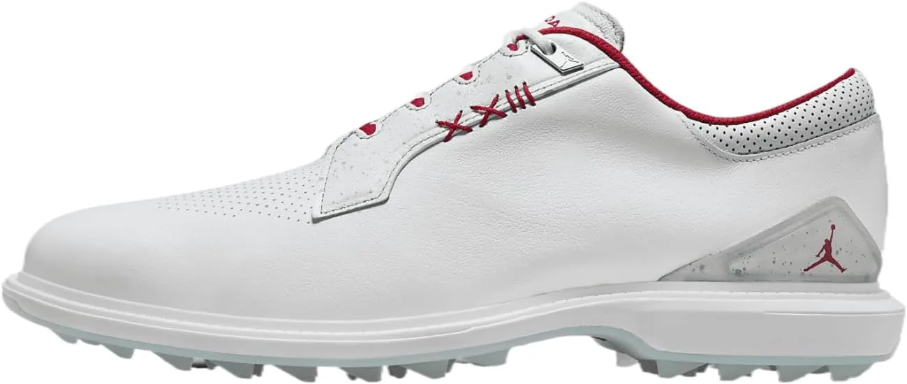 Кроссовки для гольфа Jordan ADG 5 (FQ6642-003, черный/серо-голубой/белый) Nike, белый/металлик серебристый/синий/красный