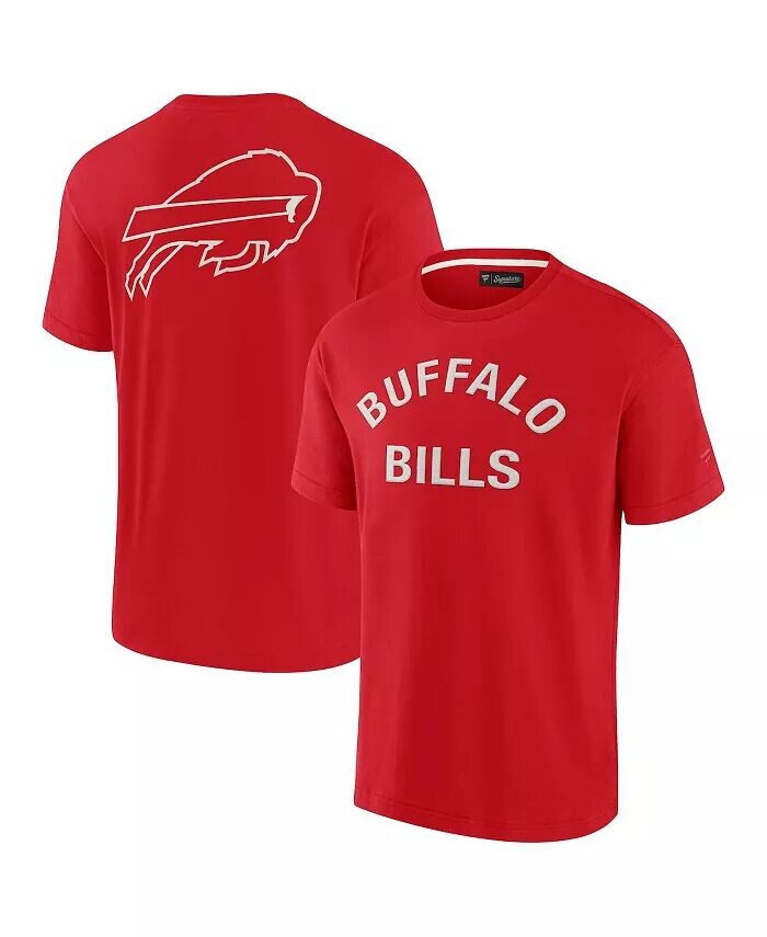 

Мужская и женская красная футболка Buffalo Bills с коротким рукавом, супермягкая Fanatics Signature
