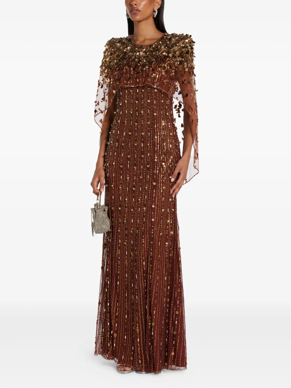 

Платье Nettie Jenny Packham, коричневый