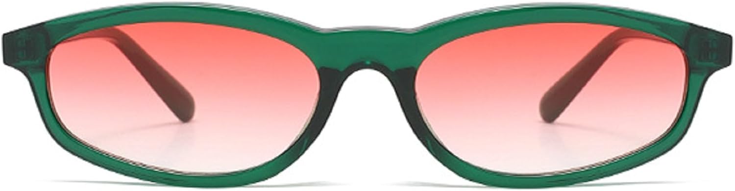 

Женские солнцезащитные очки «кошачий глаз» в маленькой оправе, овальные солнцезащитные очки, винтажные очки, модные женские солнцезащитные очки 2025 года mincl, Green Red