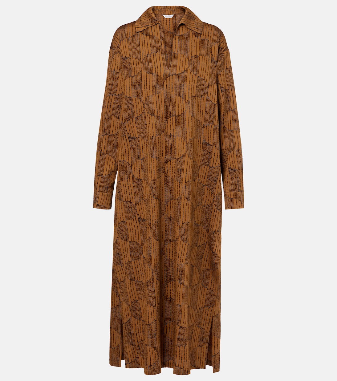 

Эдвиж хлопковое макси-платье Max Mara, Olio/Melanza