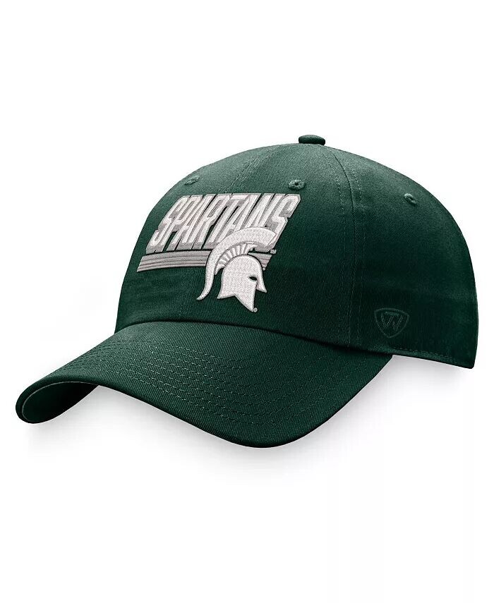 

Мужская зеленая регулируемая шляпа Michigan State Spartans Slice Top Of The World