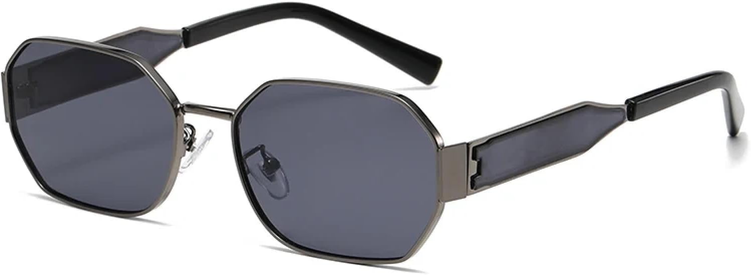 

Солнцезащитные очки с защитой UV400 | Металлический градиент, чайный цвет, широкие дужки | Для женщин и мужчин, для занятий спортом на открытом воздухе и вождения DSVIGF, Gun Grey