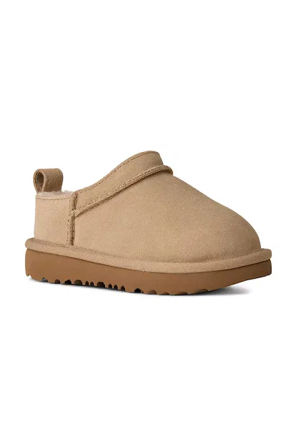 Сапоги зимние замшевые Classic Micro UGG, бежевый — фото 2