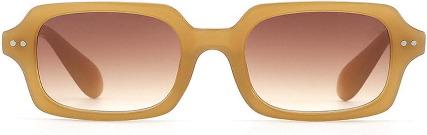 

Laureles Модные маленькие квадратные солнцезащитные очки для женщин и мужчин, солнцезащитные очки с градиентом цвета шампанского, мужские прямоугольные солнцезащитные очки для женщин, C6