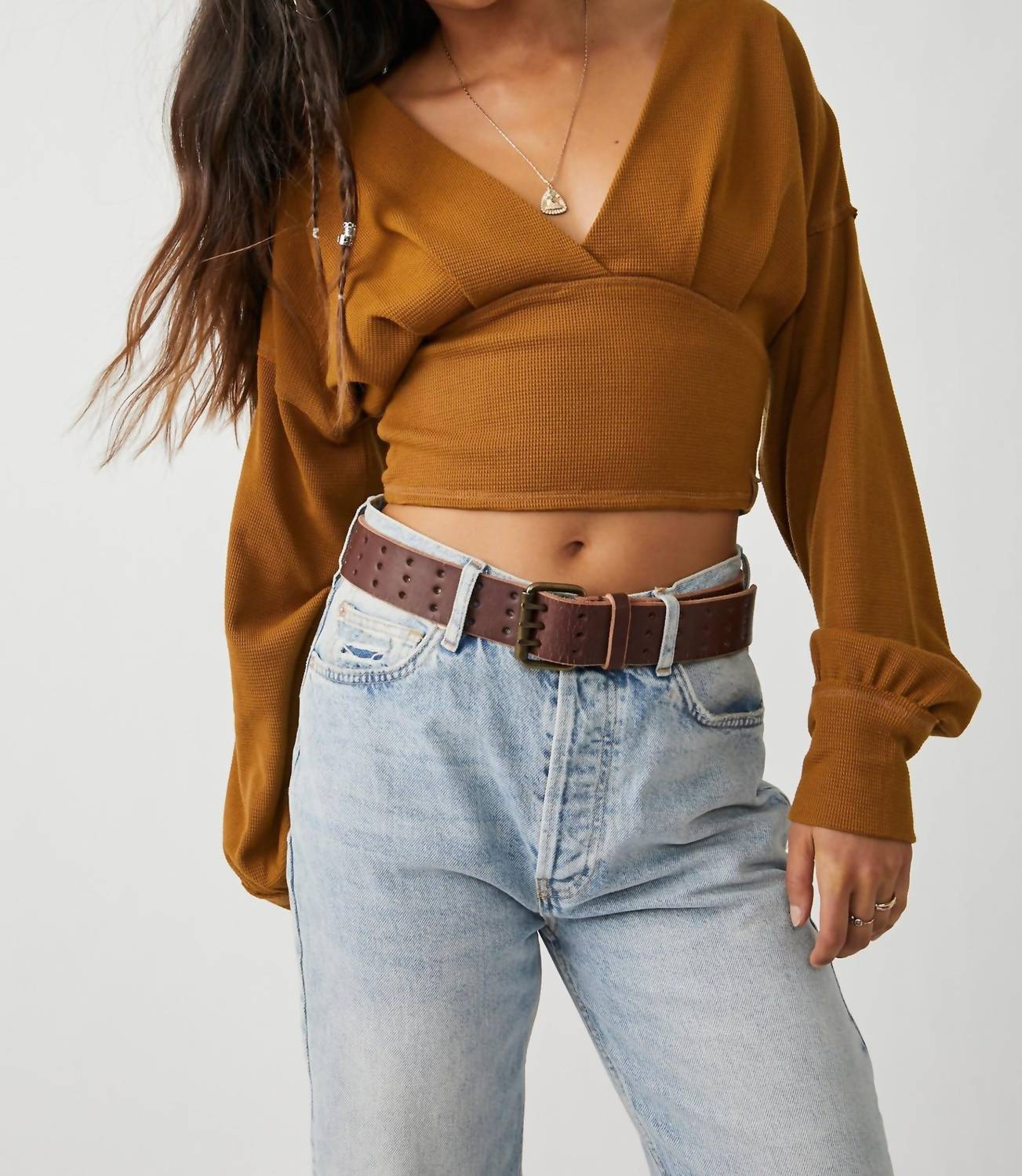 

Футболка All Nighter в каштановом цвете Free People, цвет chestnut