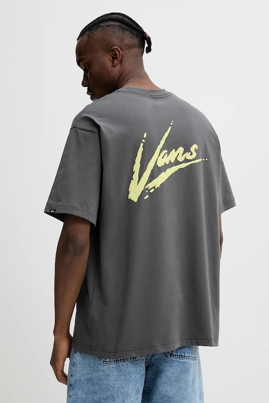

Хлопковая футболка Vans, серый