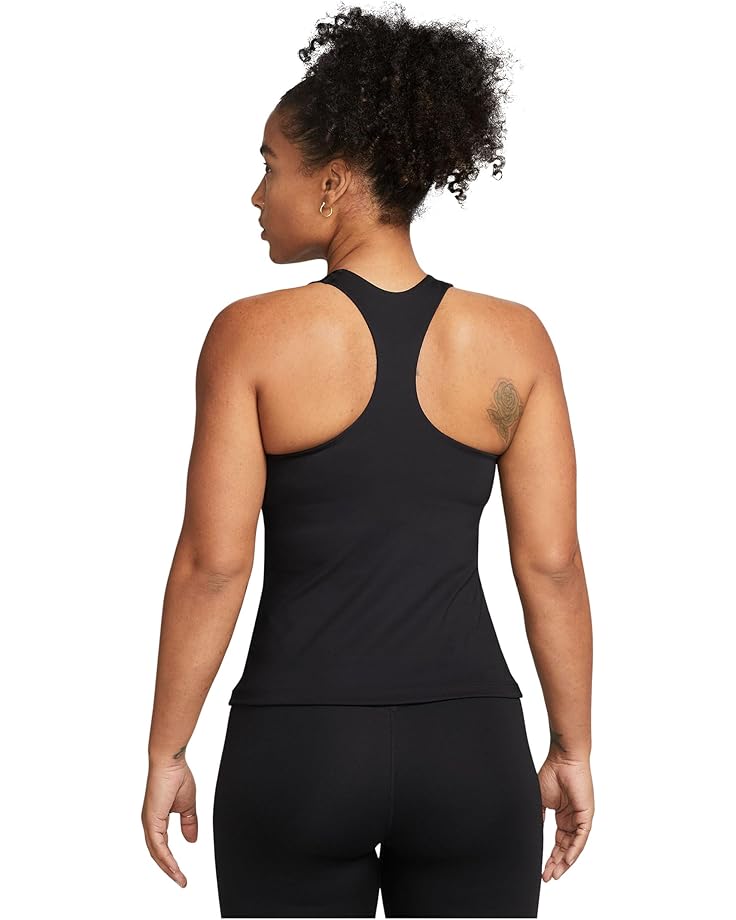 Топ Nike Dri-fit Swoosh Bra Tank, цвет Black/Black/White — фото 2